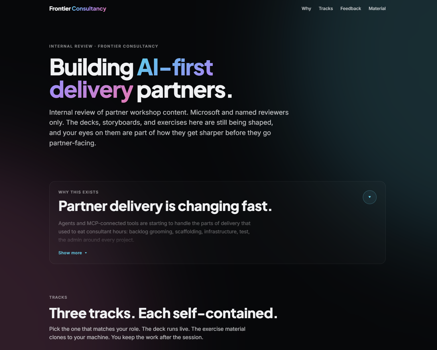 Reviewer landing page preview